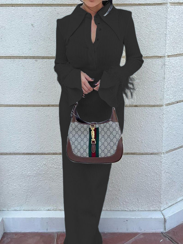 Vera Noir Elegance Maxi Dress