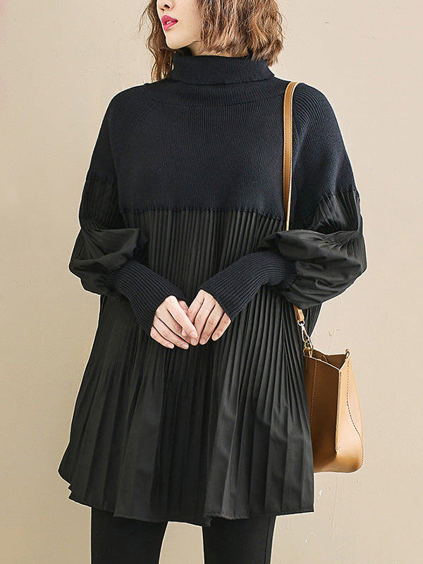 Vera Solenne Pleated Knit Top