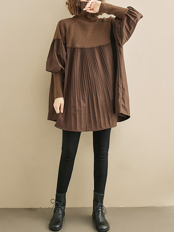 Vera Solenne Pleated Knit Top