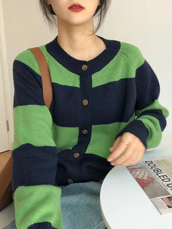 Vera Elise Striped Cardigan