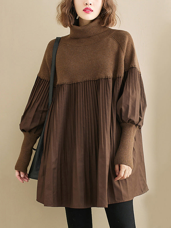 Vera Solenne Pleated Knit Top