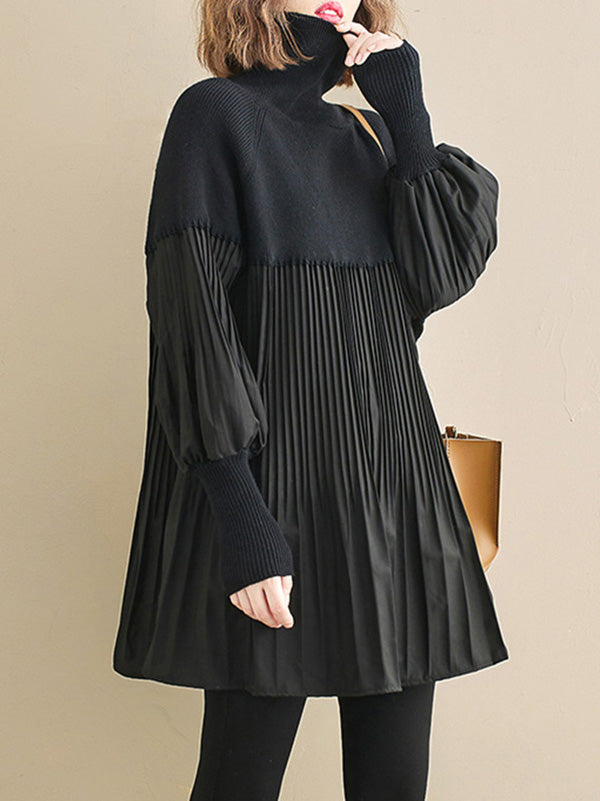 Vera Solenne Pleated Knit Top