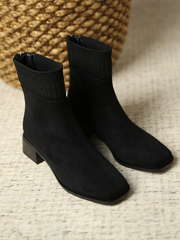 Vera Noelle Square-Toe Boots