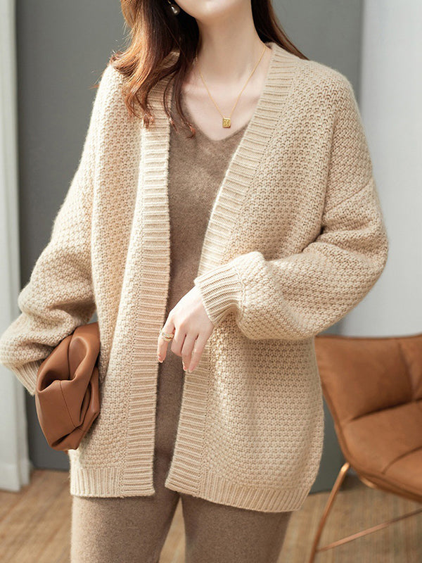 Vera Elise Collarless Cardigan