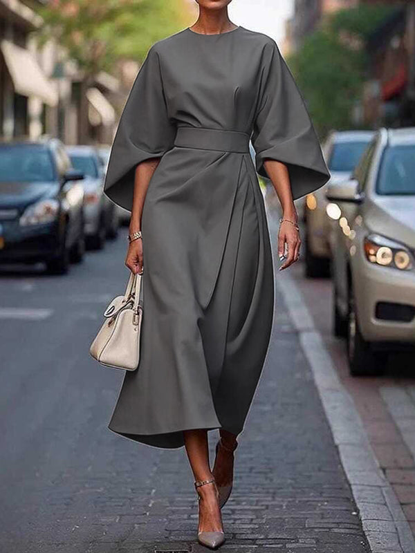 Vale Élise Pleated Midi Dress