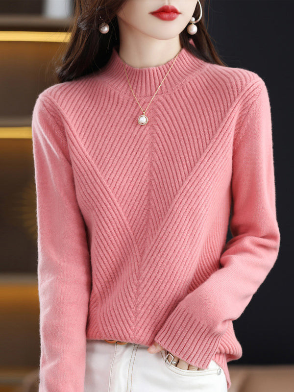 Vera Lisse Half-Turtleneck Sweater