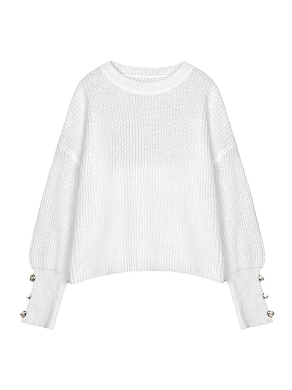 Vale Button Accent Sweater