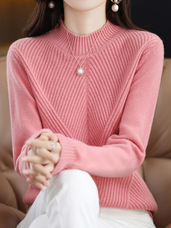 Vera Lisse Half-Turtleneck Sweater