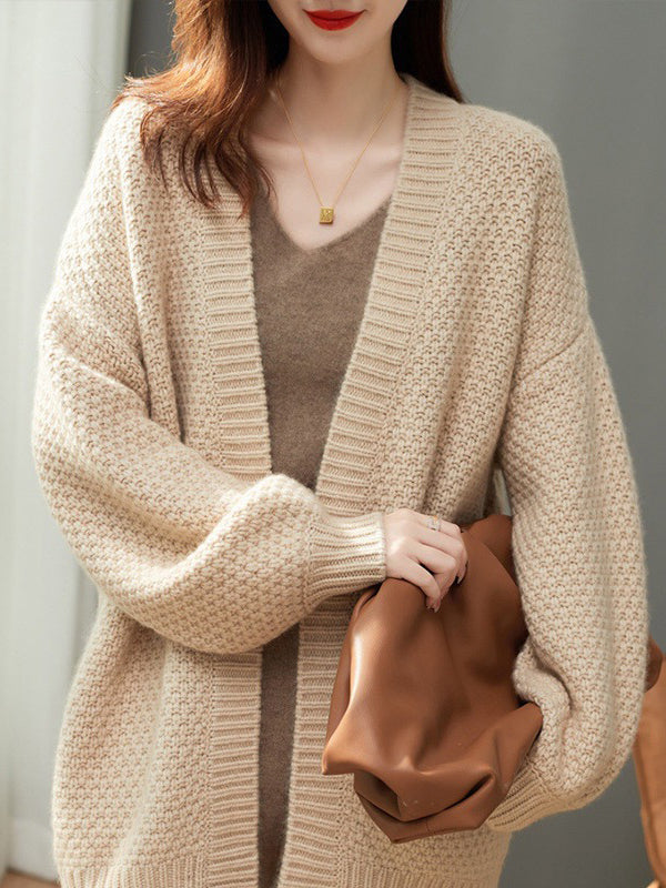 Vera Elise Collarless Cardigan