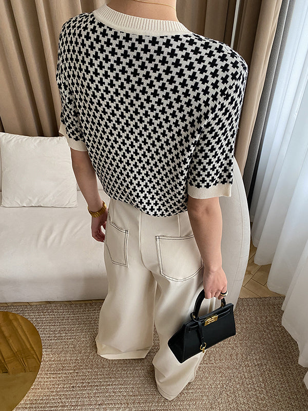 Vera Odette Houndstooth Top