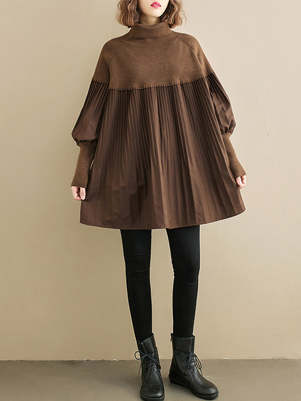 Vera Solenne Pleated Knit Top