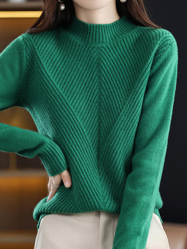 Vera Lisse Half-Turtleneck Sweater