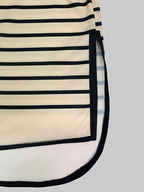 Long Sleeves Loose Buttoned Striped Stand Collar Blouses&Shirts Tops