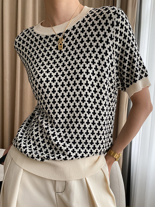 Vera Odette Houndstooth Top