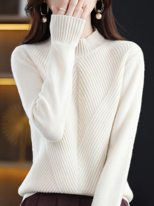 Vera Lisse Half-Turtleneck Sweater
