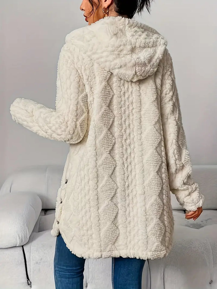 Vale® – Plush Hooded Cardigan