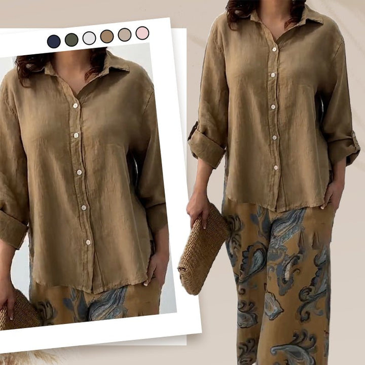 Sunday Flow – Two - Piece Loungewear Set - E - moda