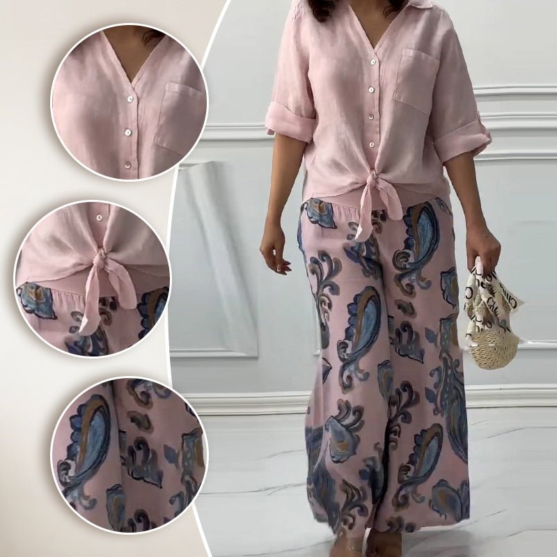 Sunday Flow – Two - Piece Loungewear Set - E - moda