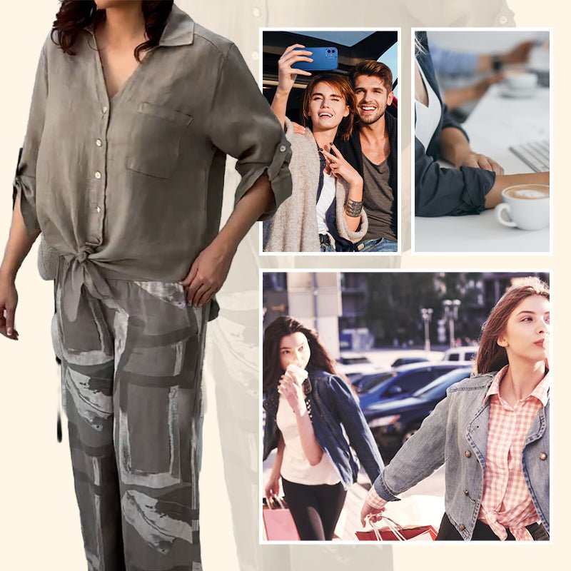 Sunday Flow – Two - Piece Loungewear Set - E - moda