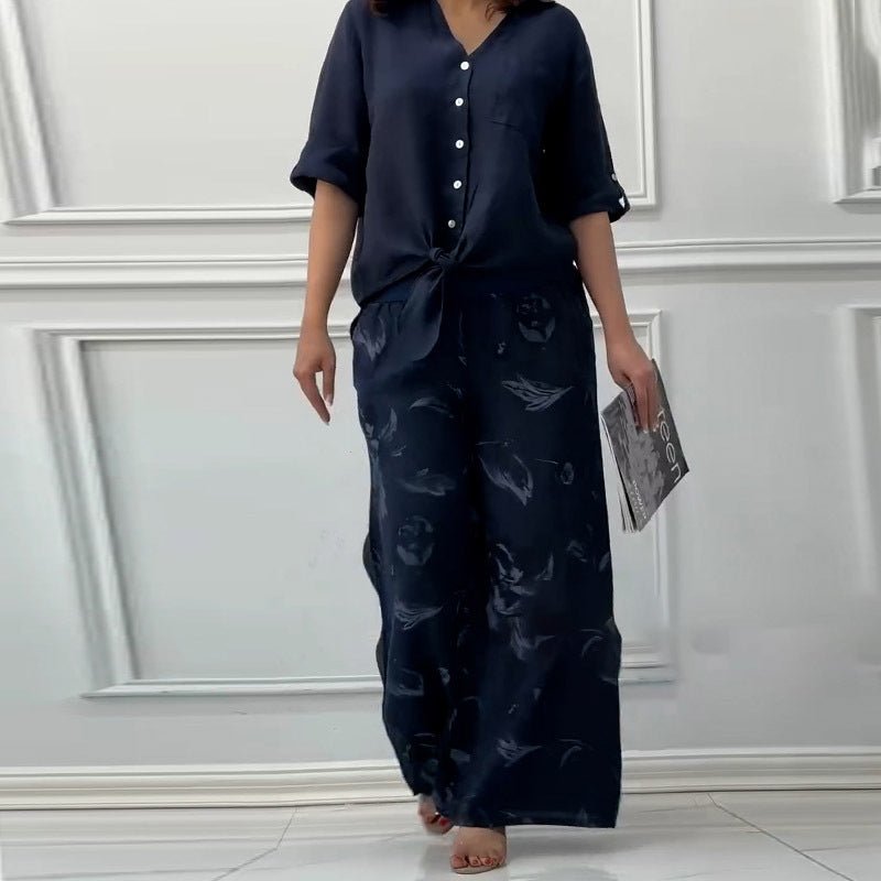 Sunday Flow – Two - Piece Loungewear Set - E - moda