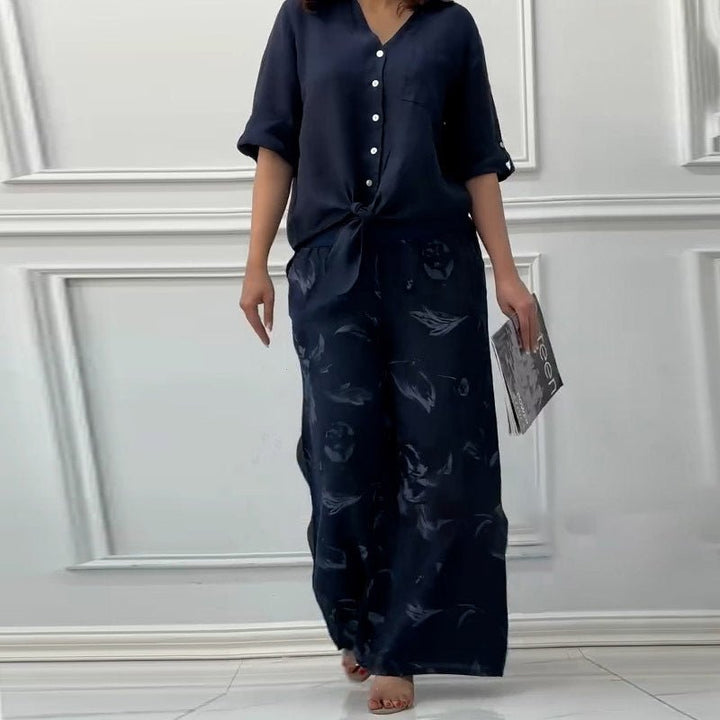 Sunday Flow – Two - Piece Loungewear Set - E - moda