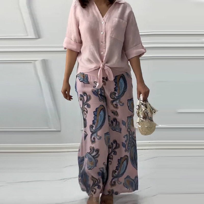 Sunday Flow – Two - Piece Loungewear Set - E - moda