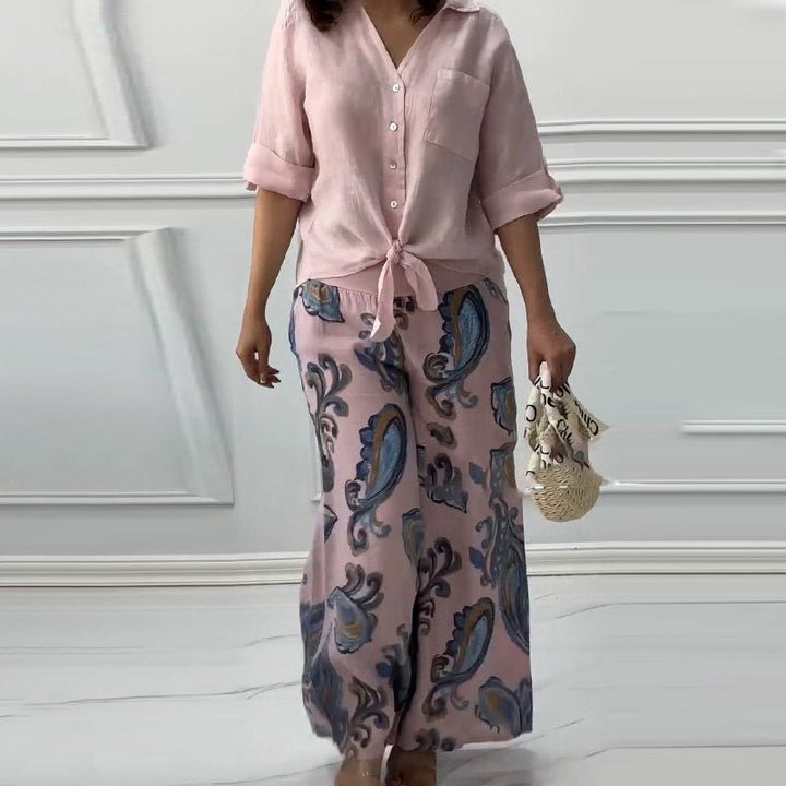 Sunday Flow – Two - Piece Loungewear Set - E - moda