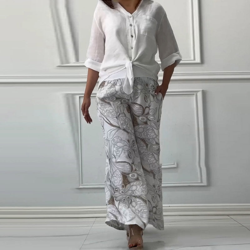 Sunday Flow – Two - Piece Loungewear Set - E - moda