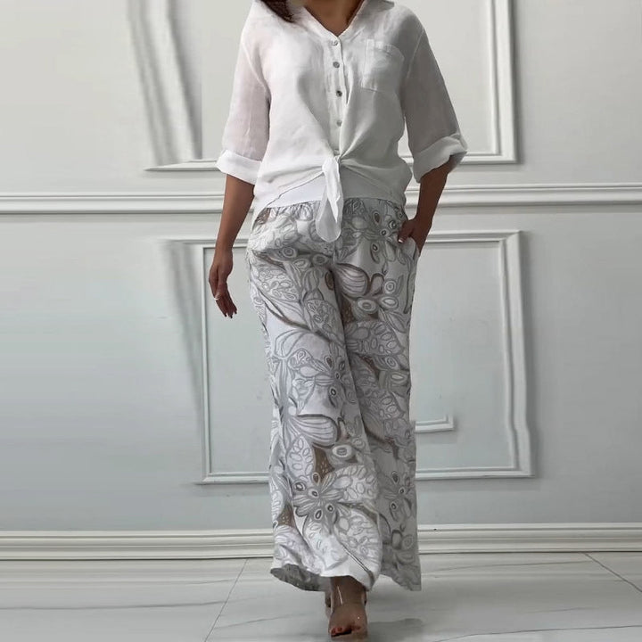 Sunday Flow – Two - Piece Loungewear Set - E - moda