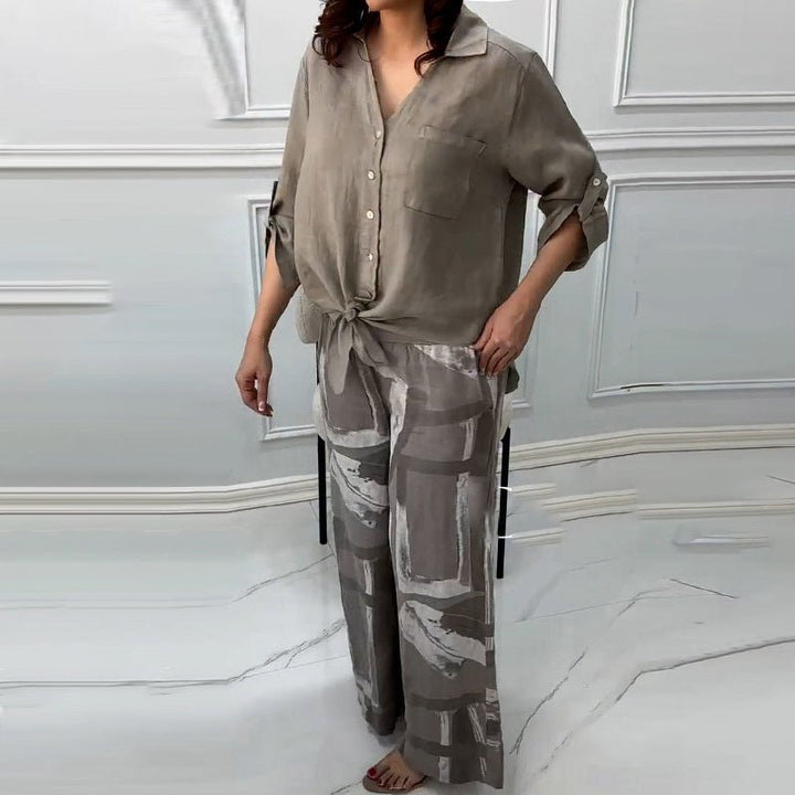 Sunday Flow – Two - Piece Loungewear Set - E - moda