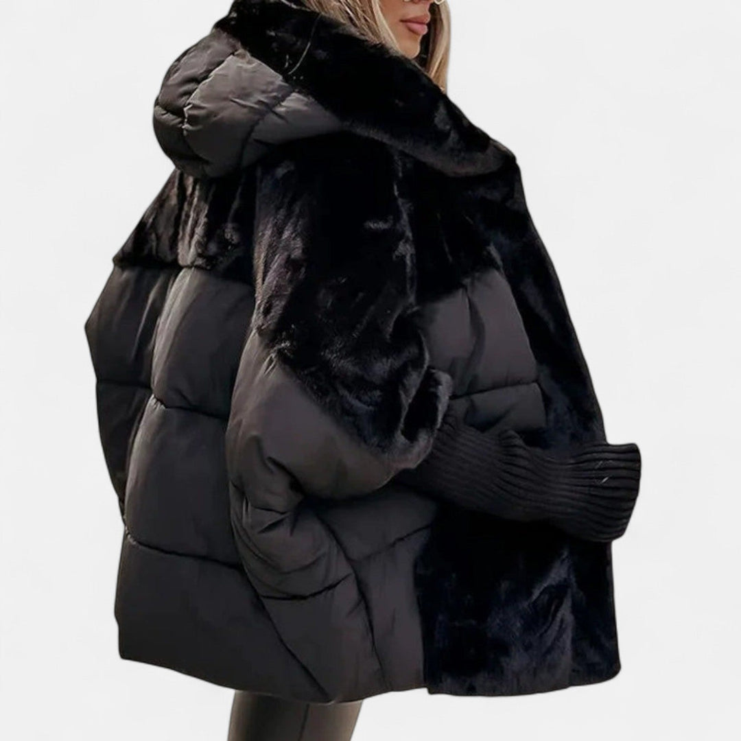 Vale® – Oversized Hooded Patchwork Puffer Coat