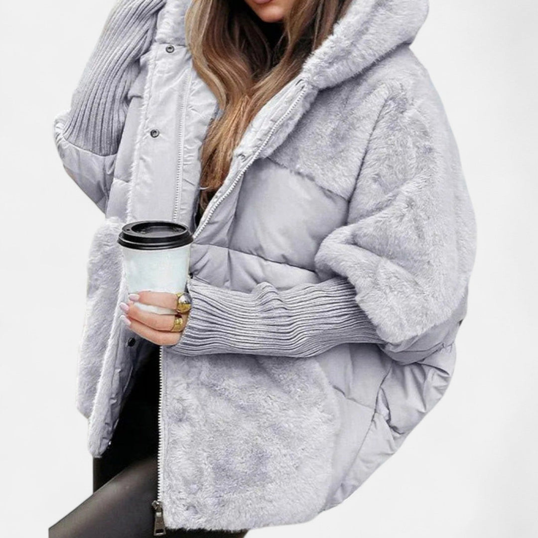 Vale® – Oversized Hooded Patchwork Puffer Coat